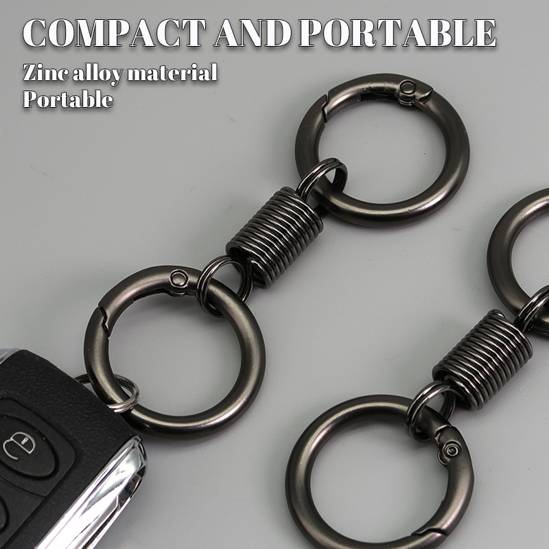 (đ„2024Last Day Promotion - 49% off)Nordic Retro Spring Double Ring Keychain